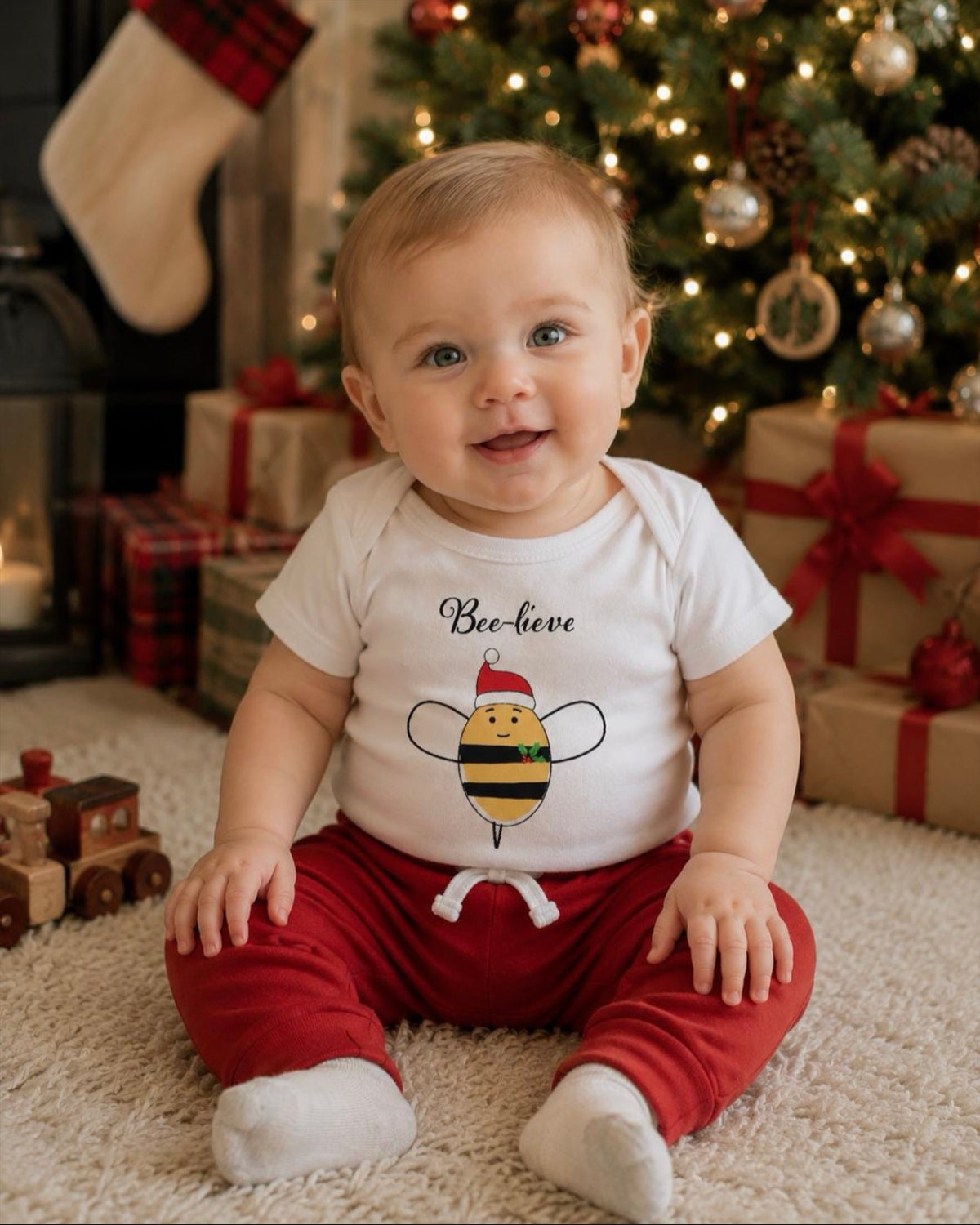 Cotton Baby Onesie: Sunny + Bee