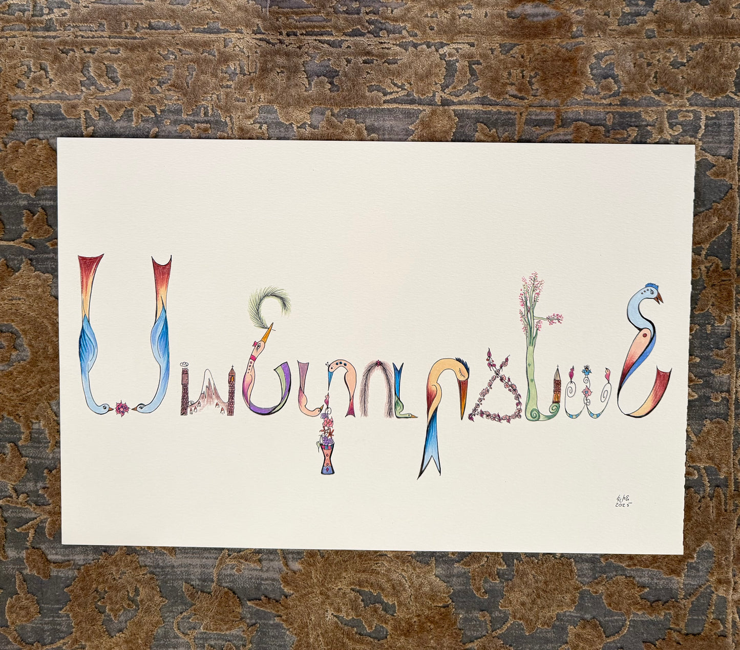 Drawing- Bird lettering names