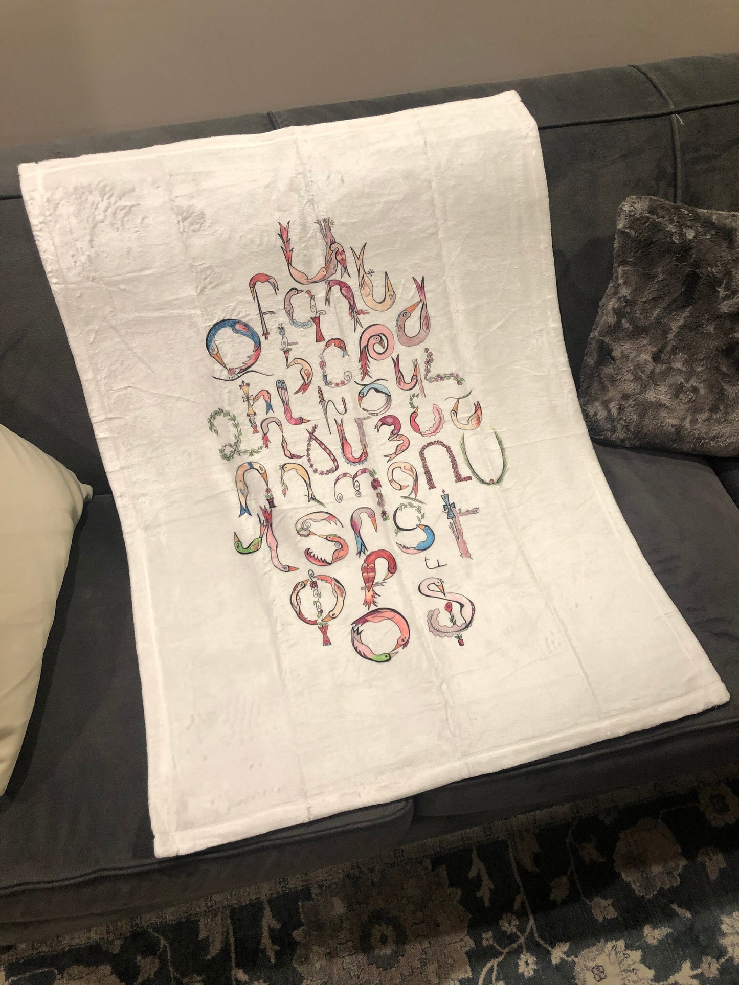 Baby Blanket- Armenian Alphabet Collection
