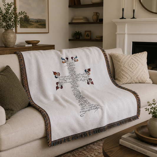 Lords Prayer Woven Blanket