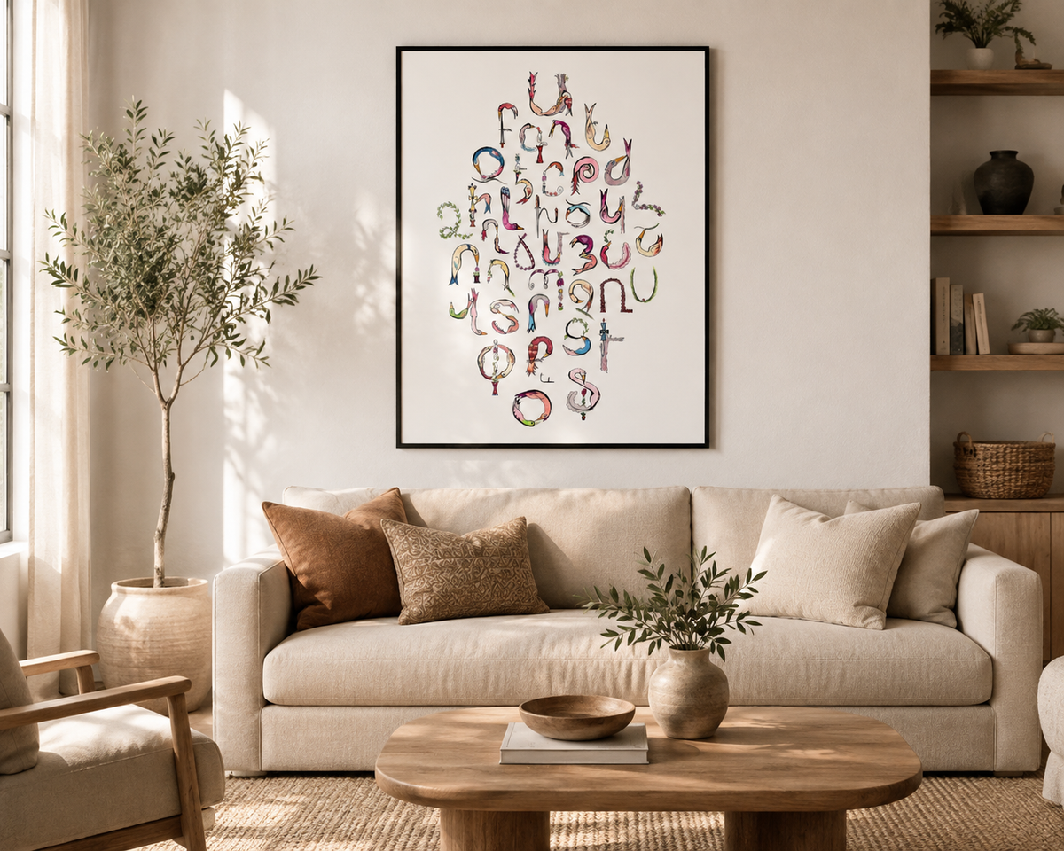 Armenian Alphabet Poster Print