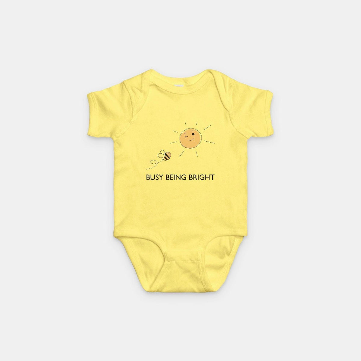 Cotton Baby Onesie: Sunny + Bee