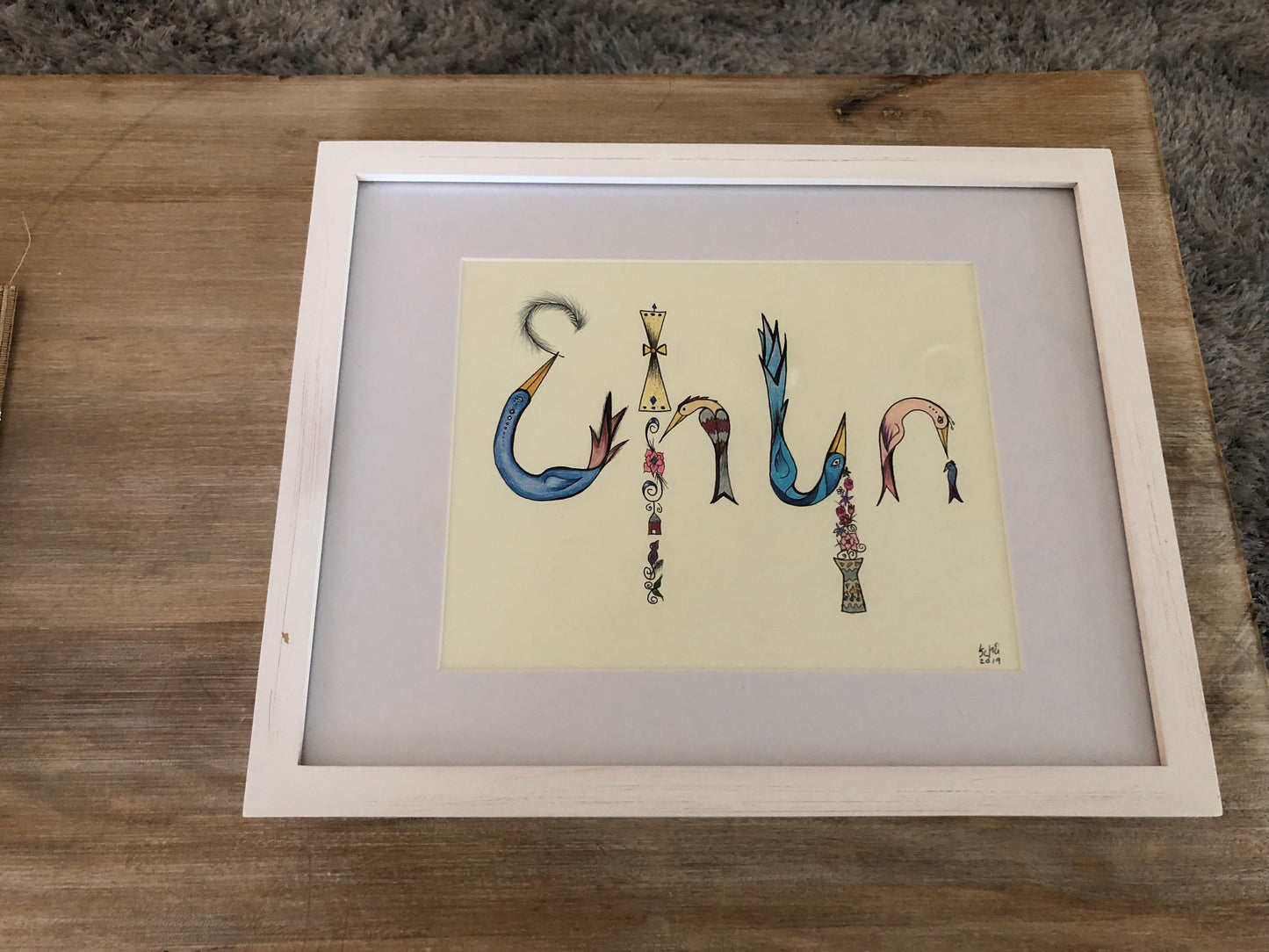 Drawing- Bird lettering names