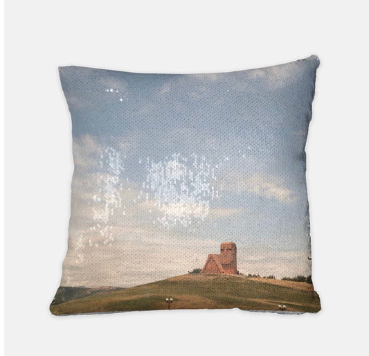 Decorative Armenian Sequin Reversible Pillow Case