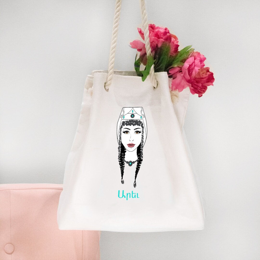 Armenian Girl Tote Bag
