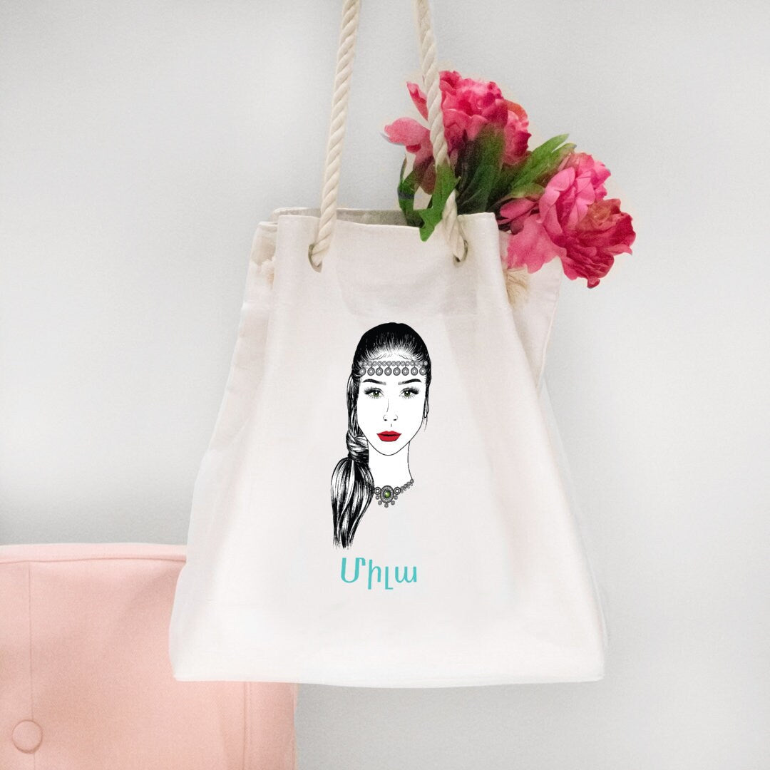 Armenian Girl Tote Bag